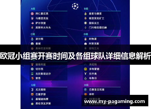 欧冠小组赛开赛时间及各组球队详细信息解析 欧冠小组赛开赛时间及各组球队详细信息解析